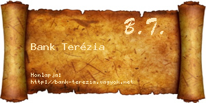 Bank Terézia névjegykártya